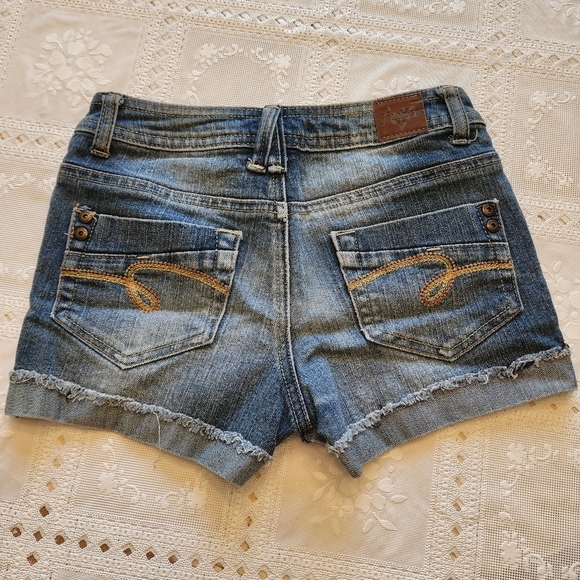 OG Justice Juniors Denim Shorts Size 8 Regular - Picture 2 of 6